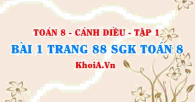 Bài 1 trang 88 SGK Toán 8 tập 1 Cánh Diều